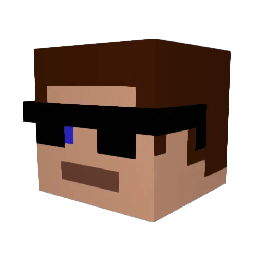 Bodies_88 Minecraft avatar head, 3D render