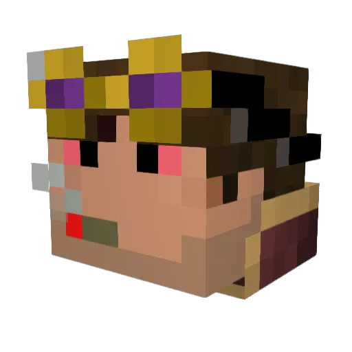 Bodsaru Minecraft avatar head, 3D render
