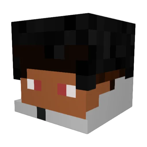 BodyFork Minecraft avatar head, 3D render
