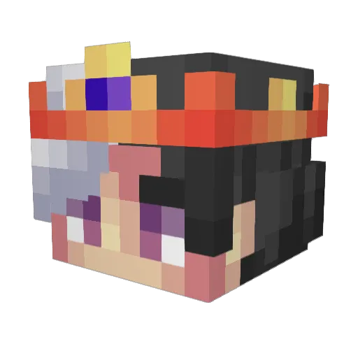 BodyGM Minecraft avatar head, 3D render