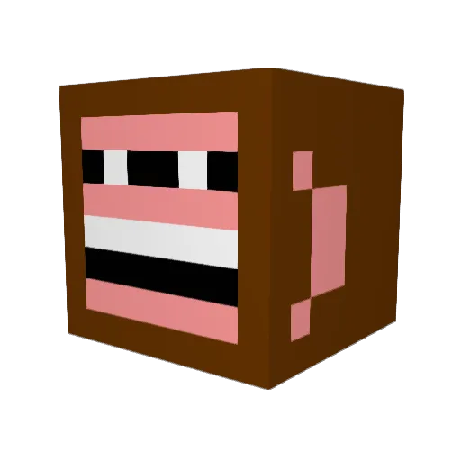 Bodyliquids Minecraft avatar head, 3D render