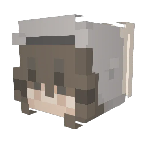 Bodypope Minecraft avatar head, 3D render