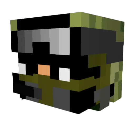 Boebsch_BKG_ Minecraft avatar head, 3D render