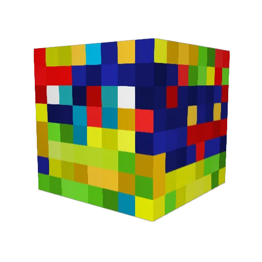 Boem Minecraft avatar head, 3D render