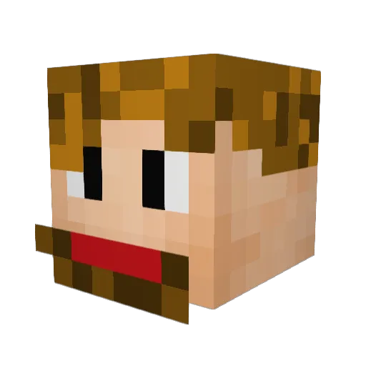 BoemScampi Minecraft avatar head, 3D render