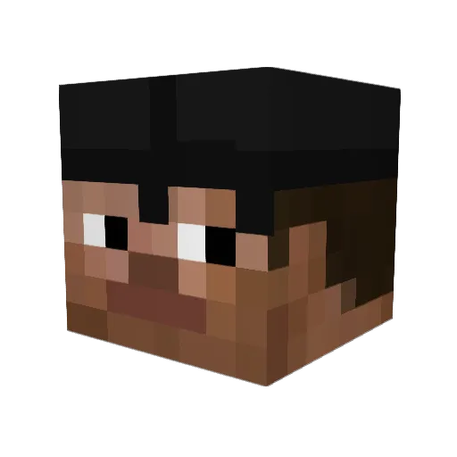Boeqy Minecraft avatar head, 3D render