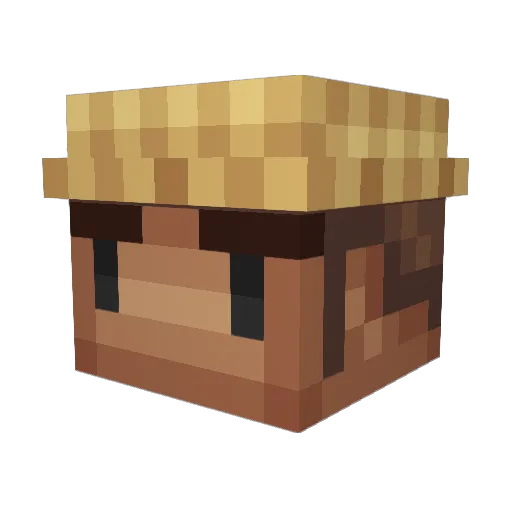 BoerWum Minecraft avatar head, 3D render