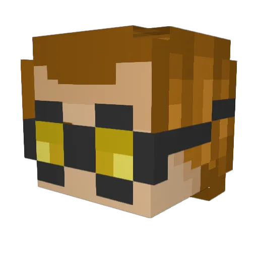 Boertj3 Minecraft avatar head, 3D render