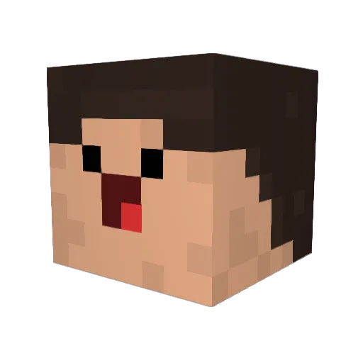 Boeserpinguin Minecraft avatar head, 3D render