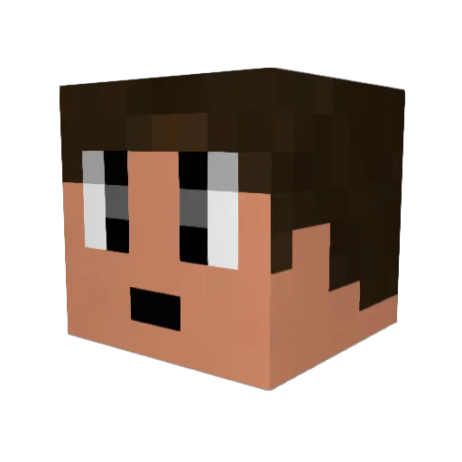 BoffelBesse Minecraft avatar head, 3D render