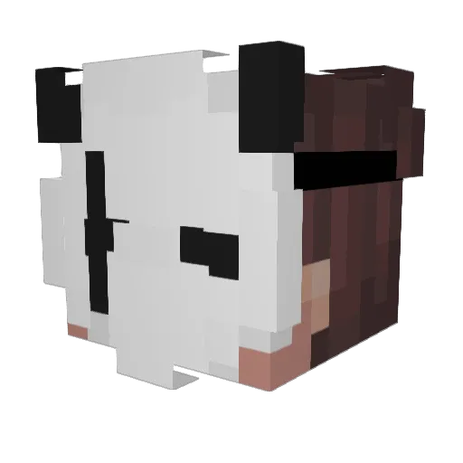 Bofohobo Minecraft avatar head, 3D render