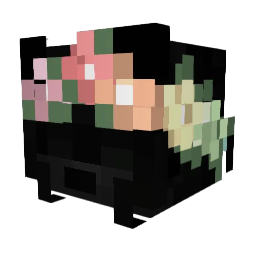 Bog3n Minecraft avatar head, 3D render