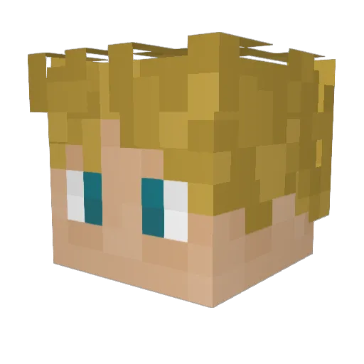 BogSlog Minecraft avatar head, 3D render