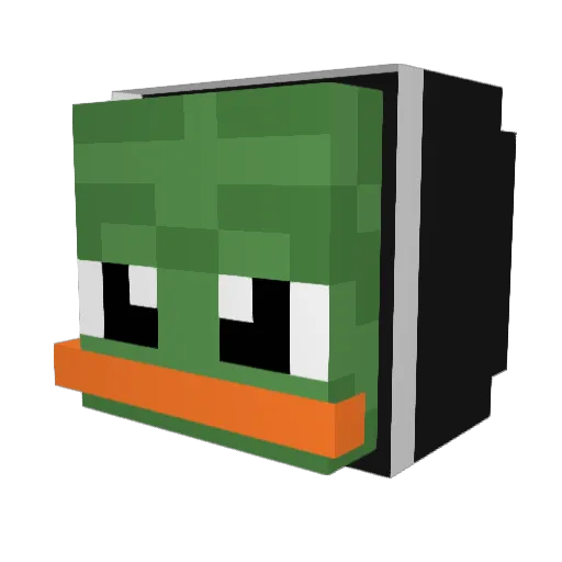 Bogaak Minecraft avatar head, 3D render