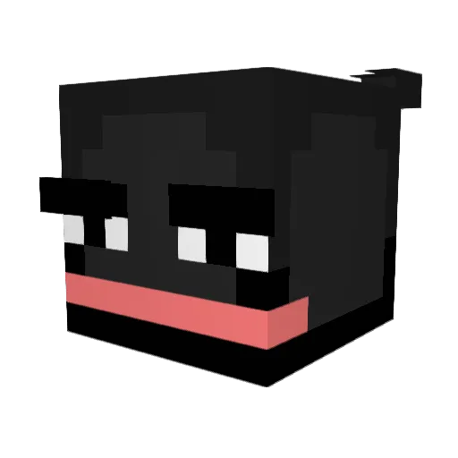 BogeTheLotl Minecraft avatar head, 3D render