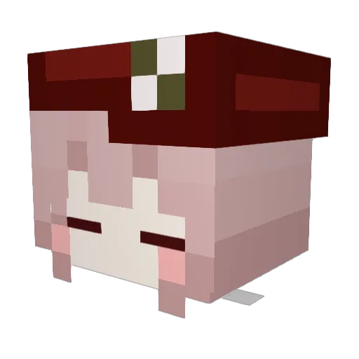 BogeeOAO Minecraft avatar head, 3D render