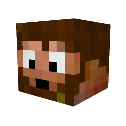 Bogeybeard Minecraft avatar head, 3D render