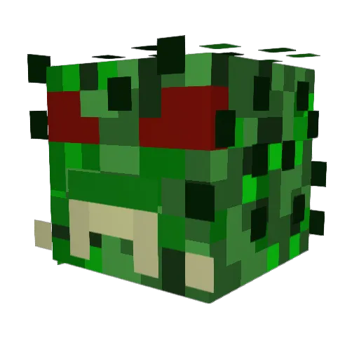 Boggy Minecraft avatar head, 3D render