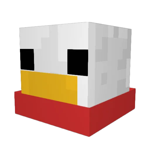 BogiToo Minecraft avatar head, 3D render