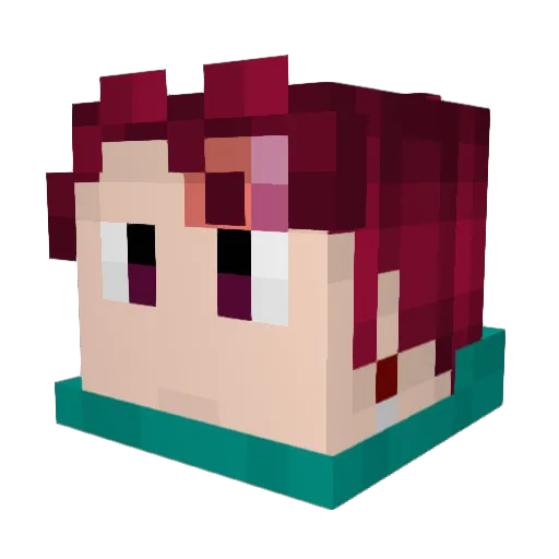 BogieInbound Minecraft avatar head, 3D render