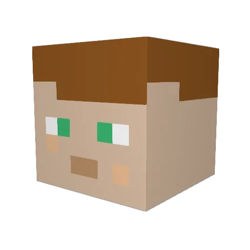 Bogomil Minecraft avatar head, 3D render