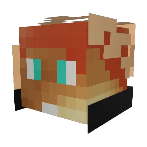 Bogstas Minecraft avatar head, 3D render