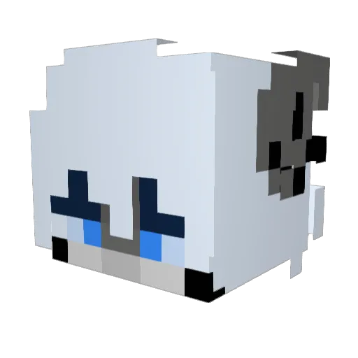 Boguelin Minecraft avatar head, 3D render
