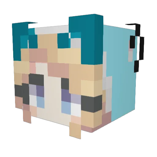 Bogumi Minecraft avatar head, 3D render
