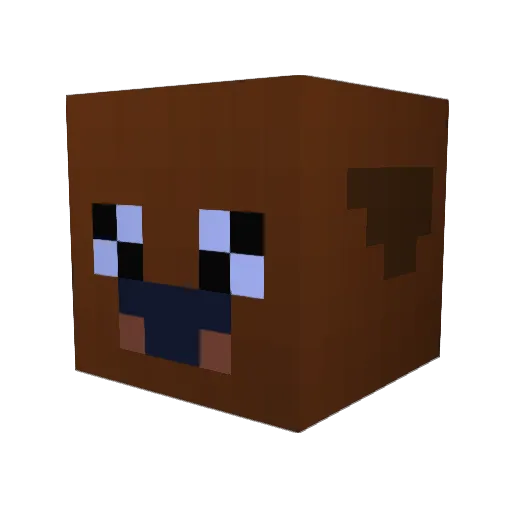 Bogx3 Minecraft avatar head, 3D render