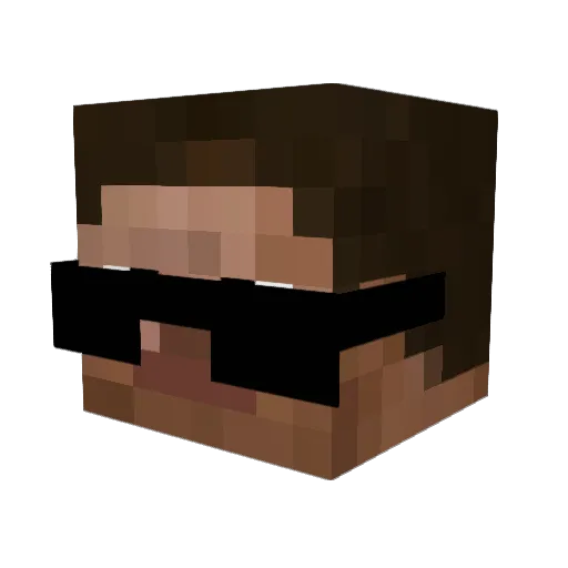 Boheme Minecraft avatar head, 3D render
