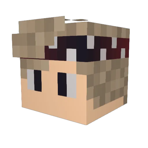 Bohlin Minecraft avatar head, 3D render