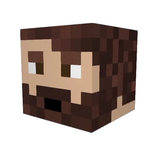 BohneAndre Minecraft avatar head, 3D render