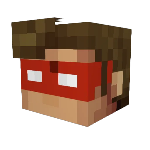 BoiBoi1 Minecraft avatar head, 3D render