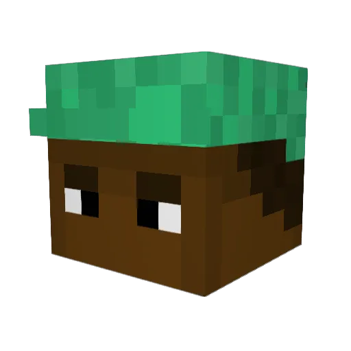 Boibel Minecraft avatar head, 3D render