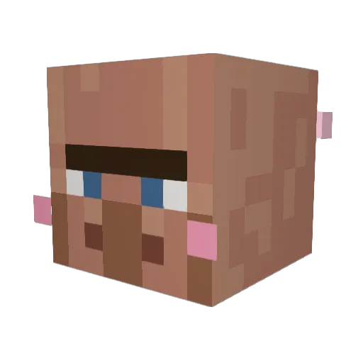 Boiii123 Minecraft avatar head, 3D render