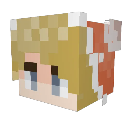 Boiip Minecraft avatar head, 3D render