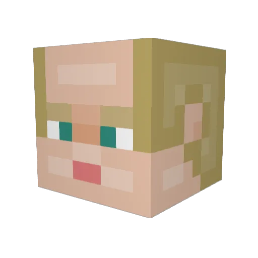 Boiledpotato1 Minecraft avatar head, 3D render