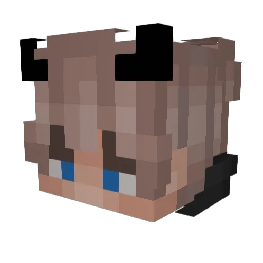 BoingShadow Minecraft avatar head, 3D render