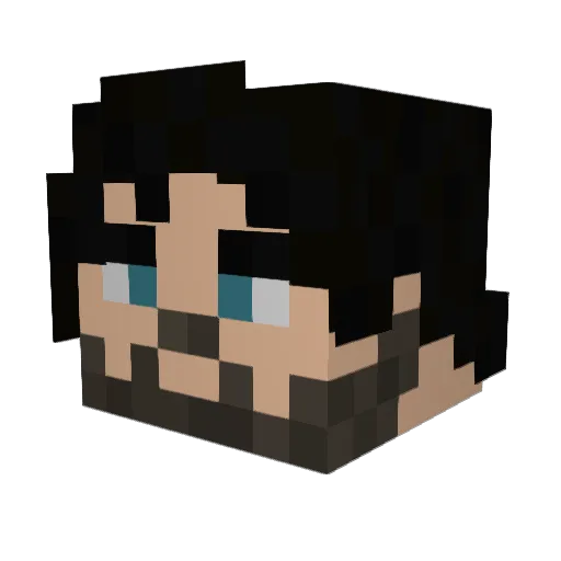 Boitella Minecraft avatar head, 3D render