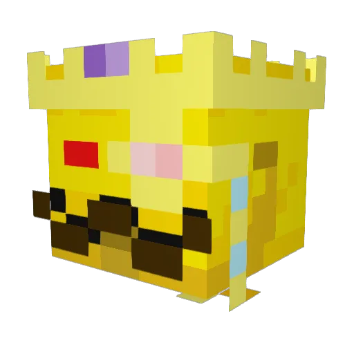 Boiy Minecraft avatar head, 3D render