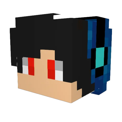 Bojaozin Minecraft avatar head, 3D render