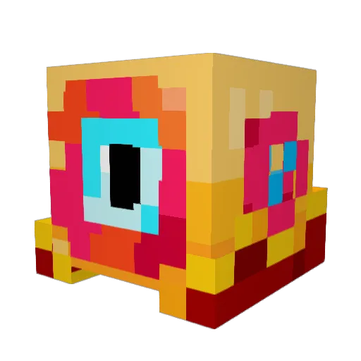 Bojlier Minecraft avatar head, 3D render