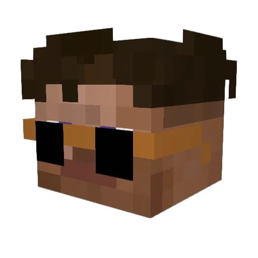 Boka23 Minecraft avatar head, 3D render