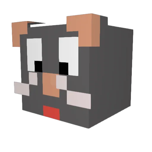 Bokchan Minecraft avatar head, 3D render