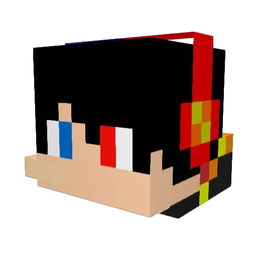 BokiSmoki Minecraft avatar head, 3D render
