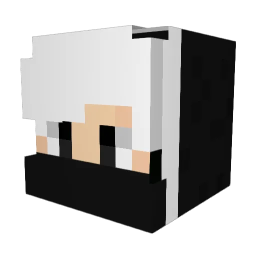 Bokila Minecraft avatar head, 3D render