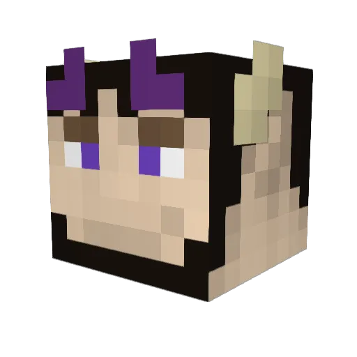Bokje Minecraft avatar head, 3D render