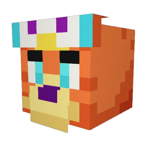 BokkoBunny Minecraft avatar head, 3D render