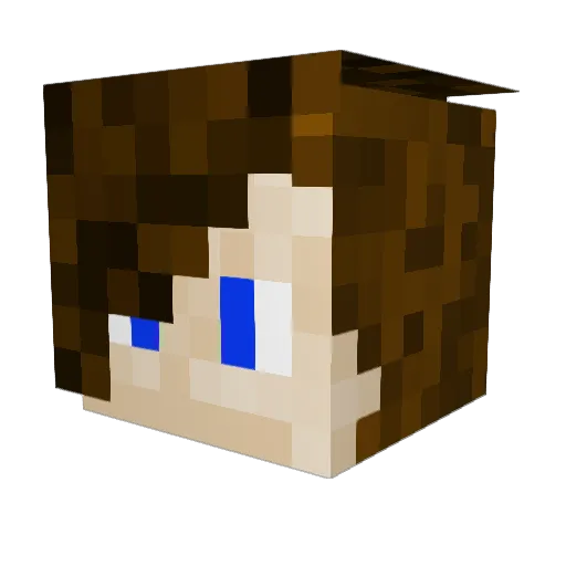 Bokoploop Minecraft avatar head, 3D render
