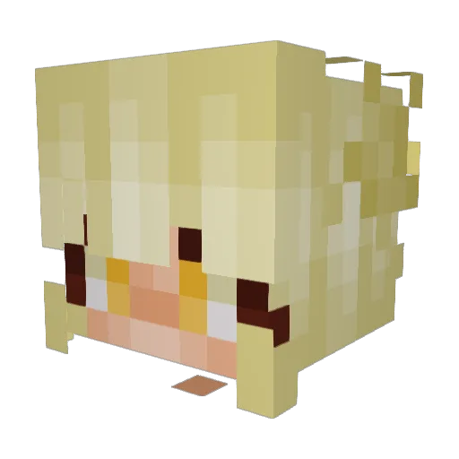 Bokuto_04 Minecraft avatar head, 3D render